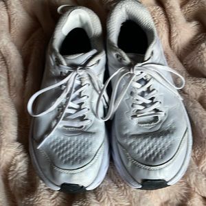 White Leather Hoka Bondi size 8.5